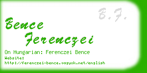 bence ferenczei business card